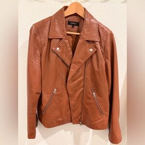Washed Leather Biker Jacket